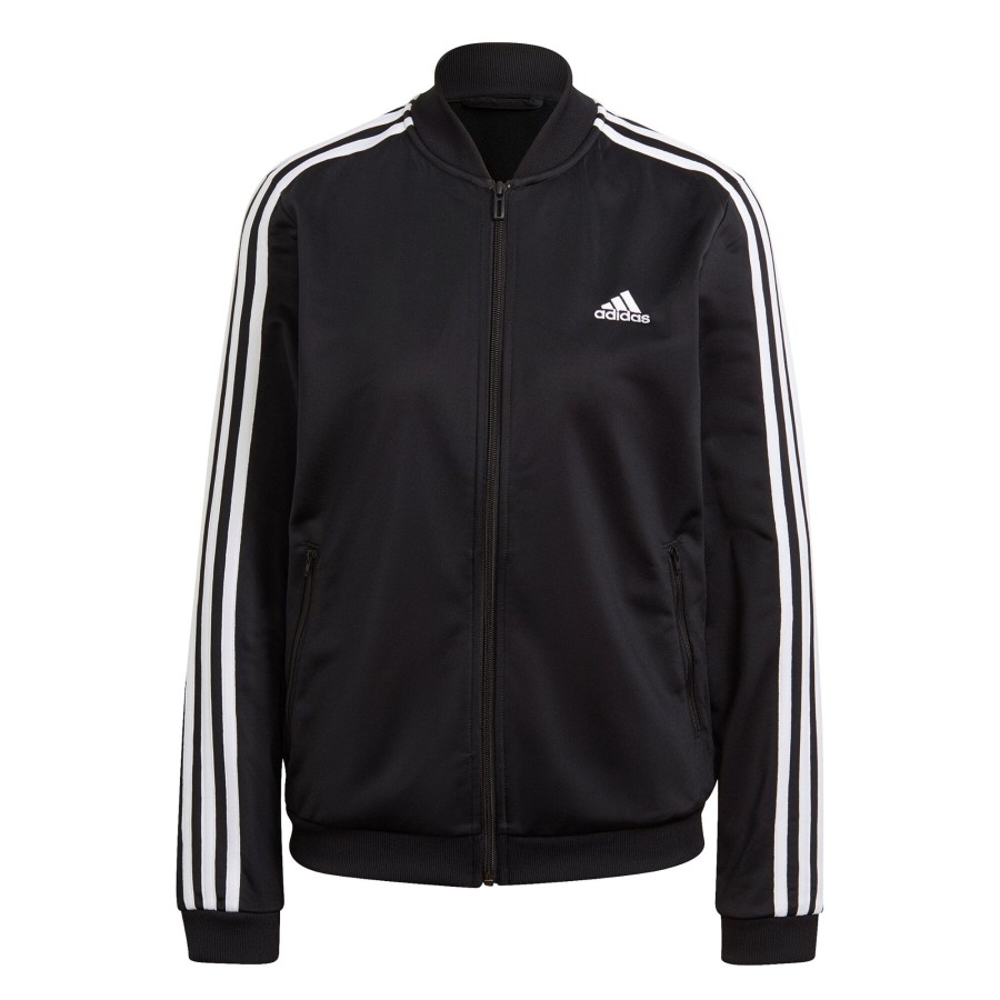 Tenniskleding adidas | 3-Stripes Trainingspak Dames Zwart, Wit