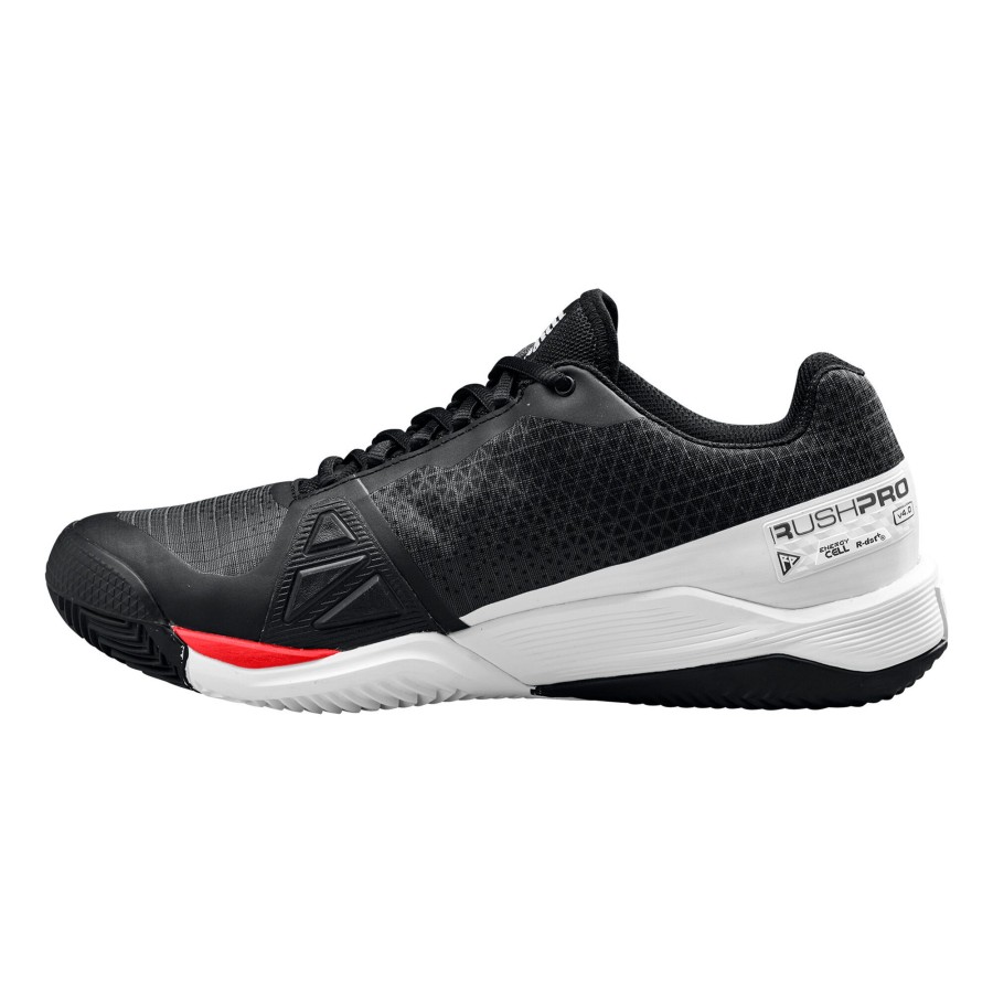 Tennisschoenen Wilson | Rush Pro 4.0 Gravelschoen Heren Zwart, Rood