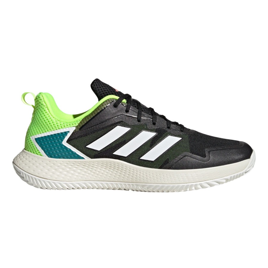 Tennisschoenen adidas | Defiant Speed Gravelschoen Heren Zwart, Neongroen