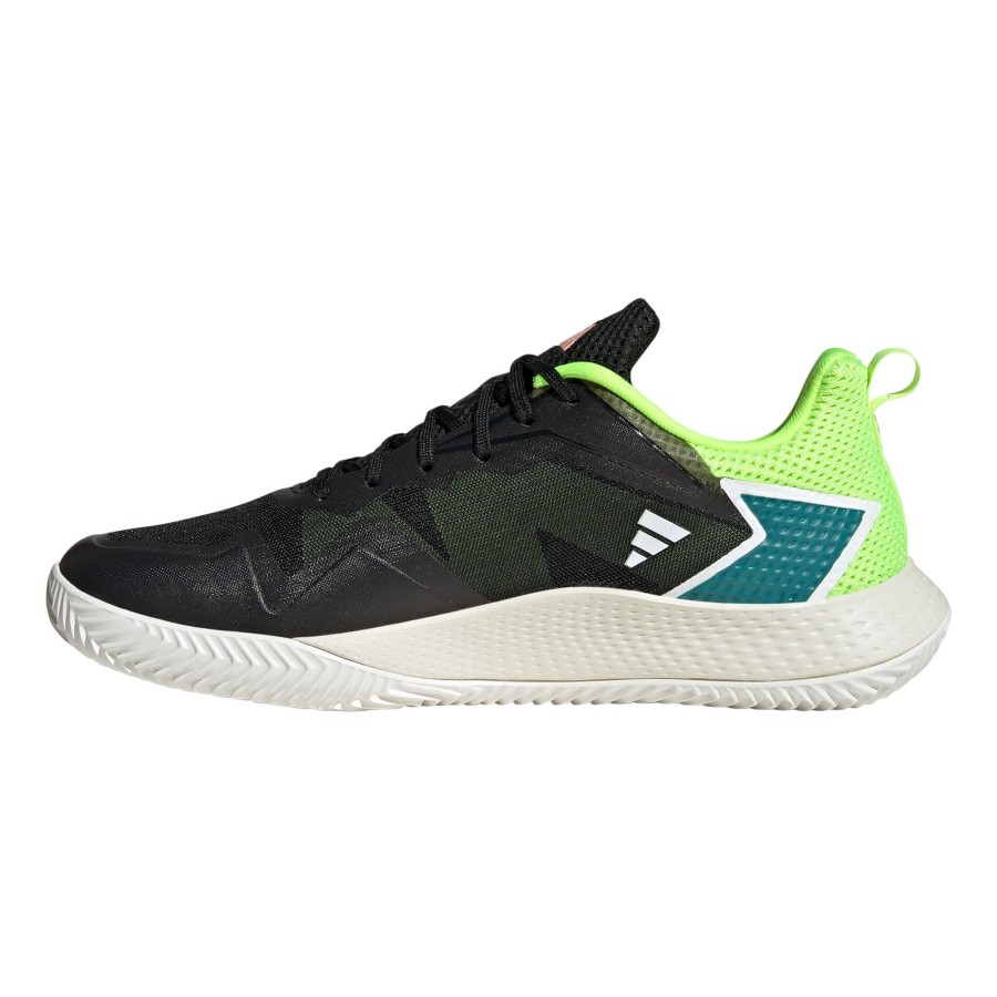 Tennisschoenen adidas | Defiant Speed Gravelschoen Heren Zwart, Neongroen