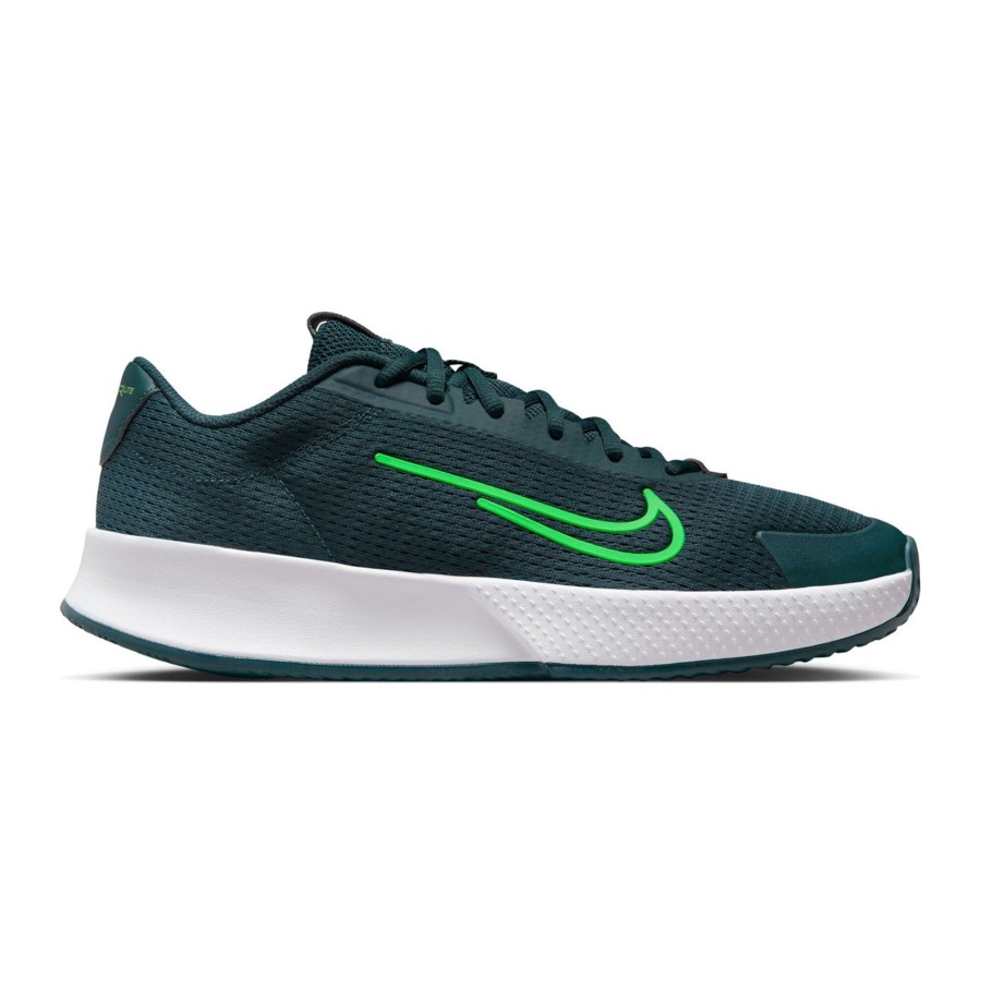 Tennisschoenen Nike | Vapor Lite 2 Gravelschoen Heren Donkergroen, Neongroen
