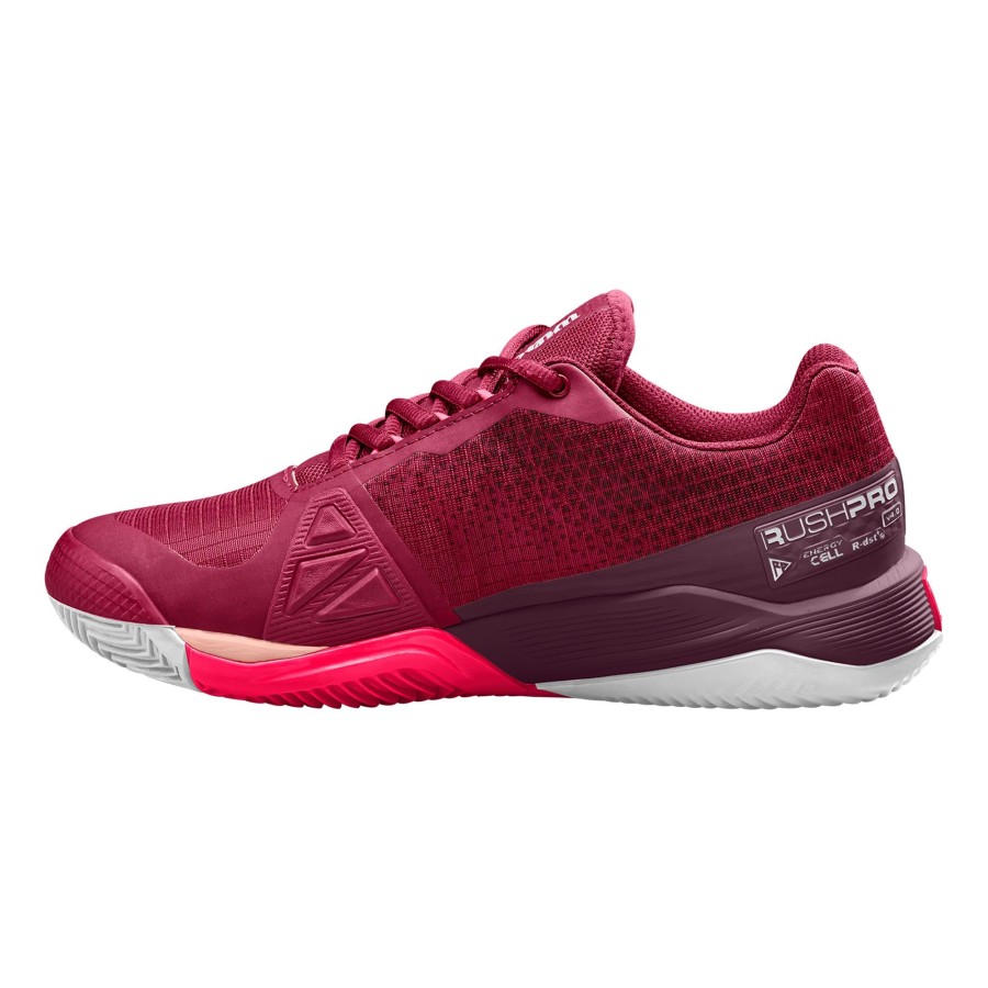Tennisschoenen Wilson | Rush Pro 4.0 Gravelschoen Dames Donkerrood, Berry