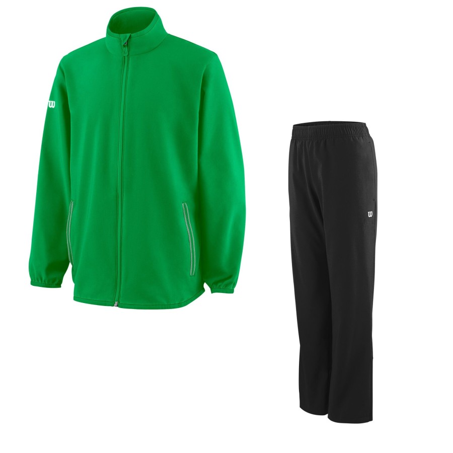 Tenniskleding Wilson | Team Woven Trainingspak Kinderen Groen, Zwart