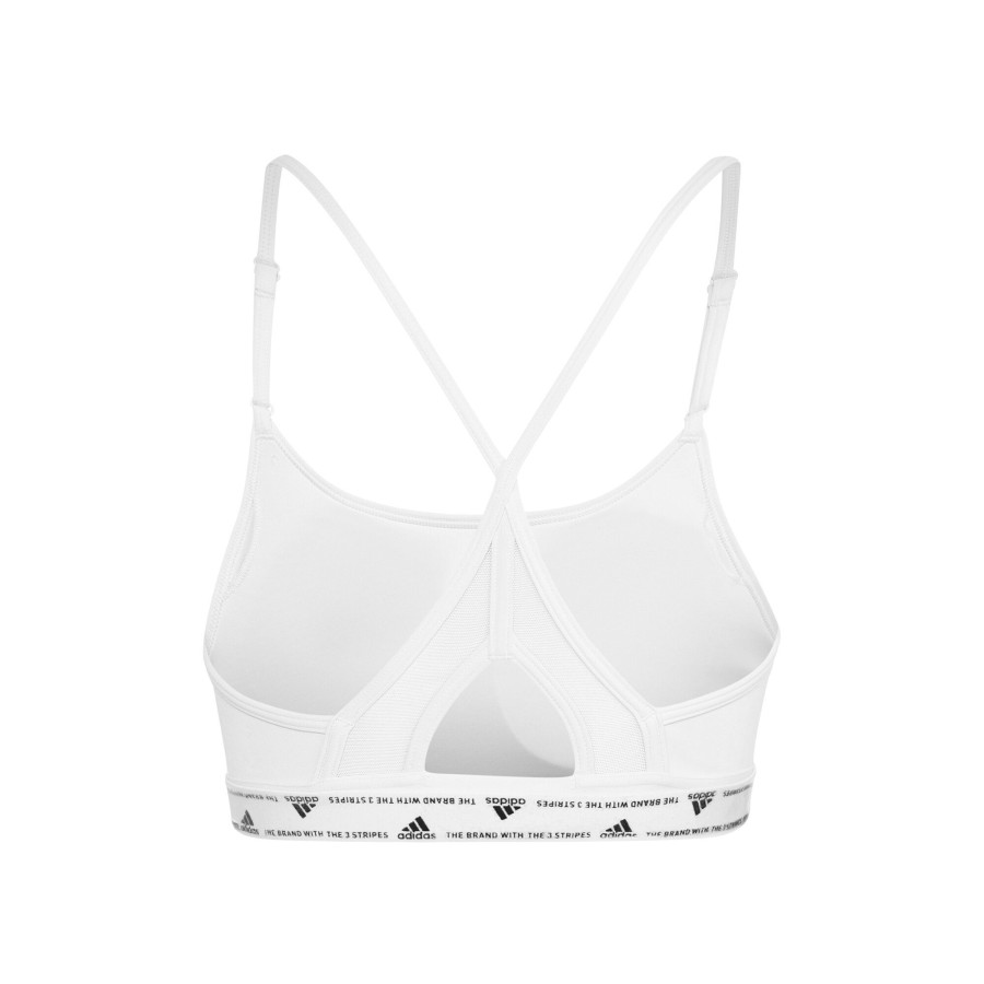 Tenniskleding adidas | Aeroreact Low-Support Padded Sport-Bh Dames Wit