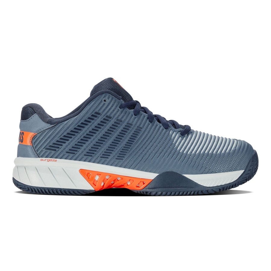 Tennisschoenen K-Swiss | Hypercourt Express 2 Gravelschoen Heren Blaugrau, Oranje