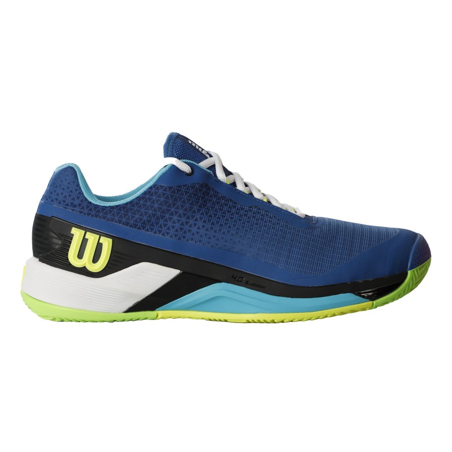 Tennisschoenen Wilson | Rush 4.0 Gravelschoen Heren Blauw, Zwart
