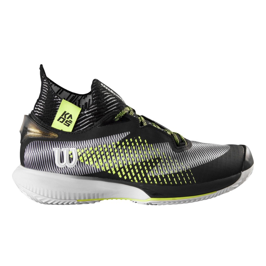 Tennisschoenen Wilson | Kaos Rapide Sft Gravelschoen Heren Zwart, Neongeel