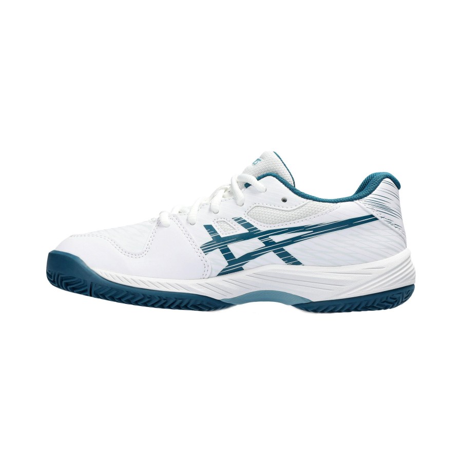 Tennisschoenen ASICS | Gel-Game 9 Gs Gravelschoen Kinderen Wit, Petrolblauw