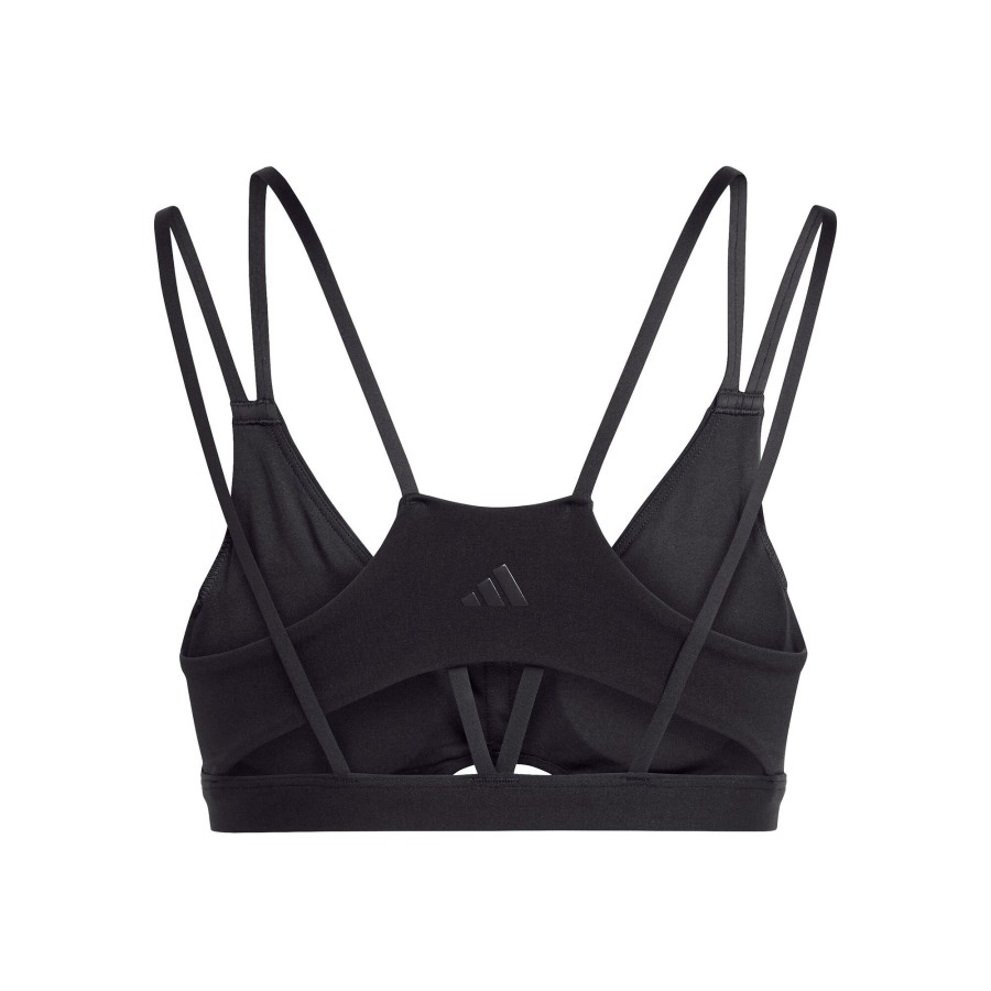 Tenniskleding adidas | Yo Long Studio Low-Support Sport-Bh Dames Zwart
