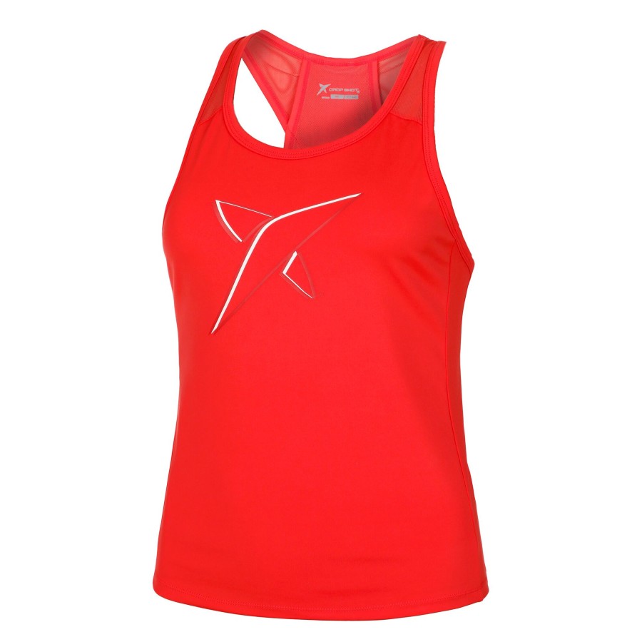 Tenniskleding Drop Shot | Caima Tanktop Dames Rood