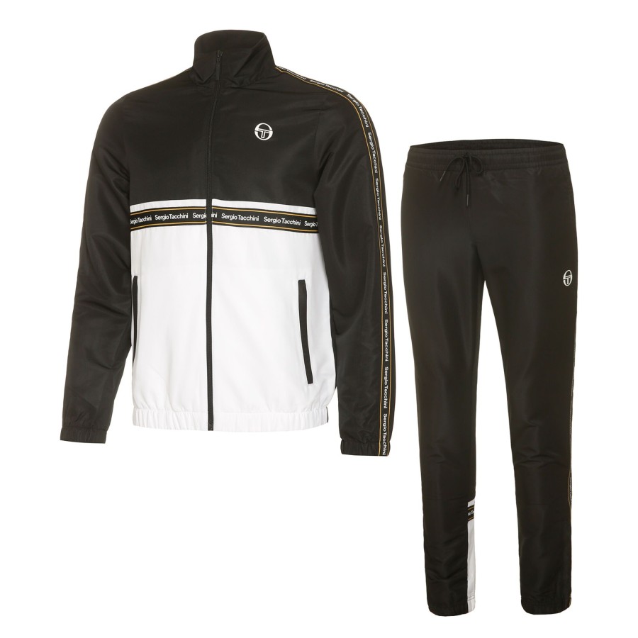 Tenniskleding Sergio Tacchini | Meridiano Trainingspak Heren Zwart, Wit