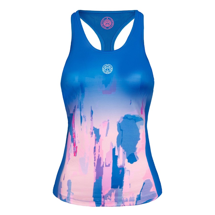 Tenniskleding BIDI BADU | Yaka Tech Tanktop Dames Blauw, Roze