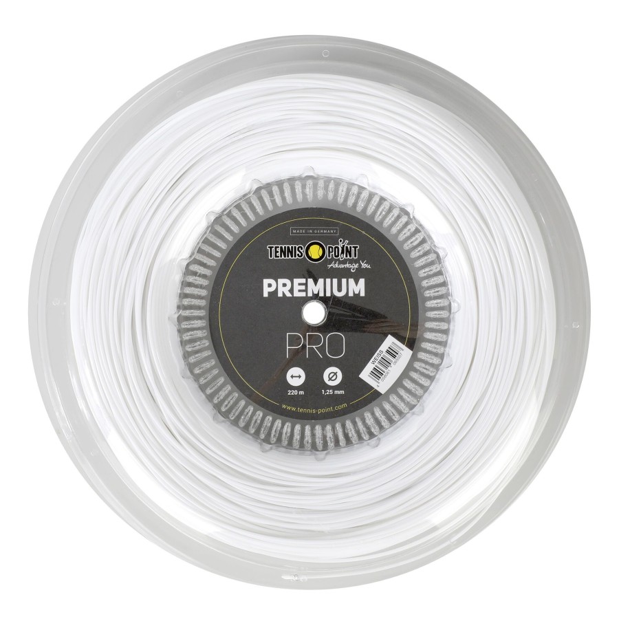 Tennissnaren Tennis-Point | Premium Pro Rol Snaren 220M Wit