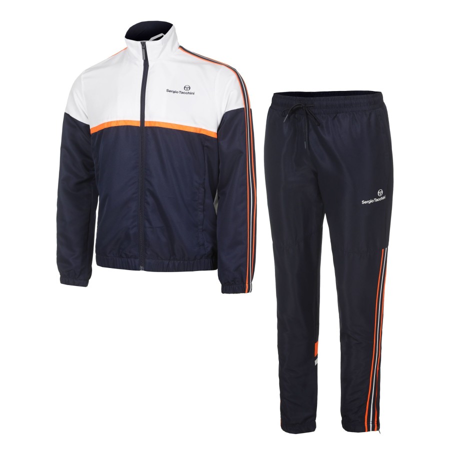 Tenniskleding Sergio Tacchini | Lista Trainingspak Heren Donkerblauw, Oranje