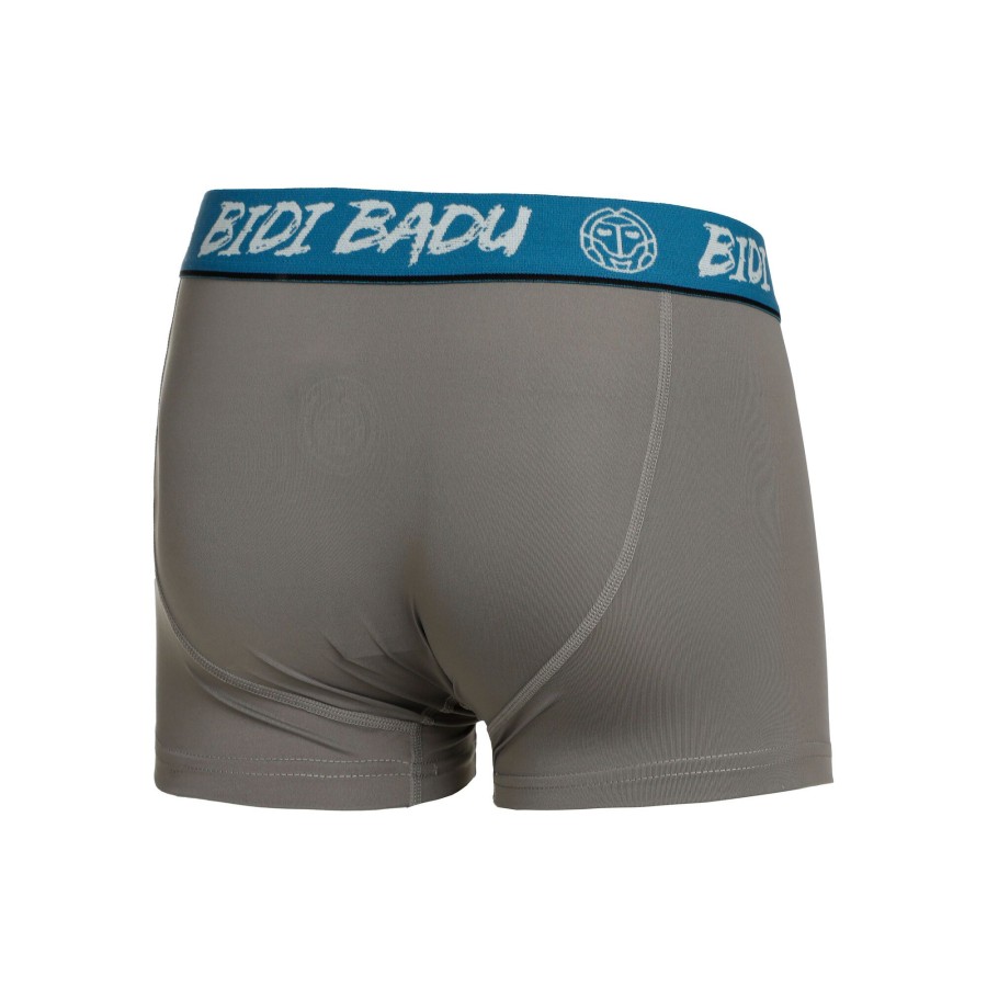 Tenniskleding BIDI BADU | Crew Boxershort Heren Grijs, Turkoois