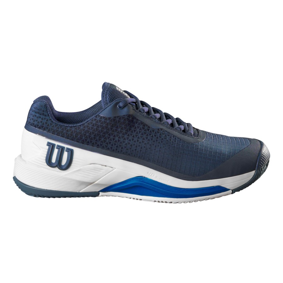 Tennisschoenen Wilson | Rush Pro 4.0 Gravelschoen Heren Donkerblauw, Wit