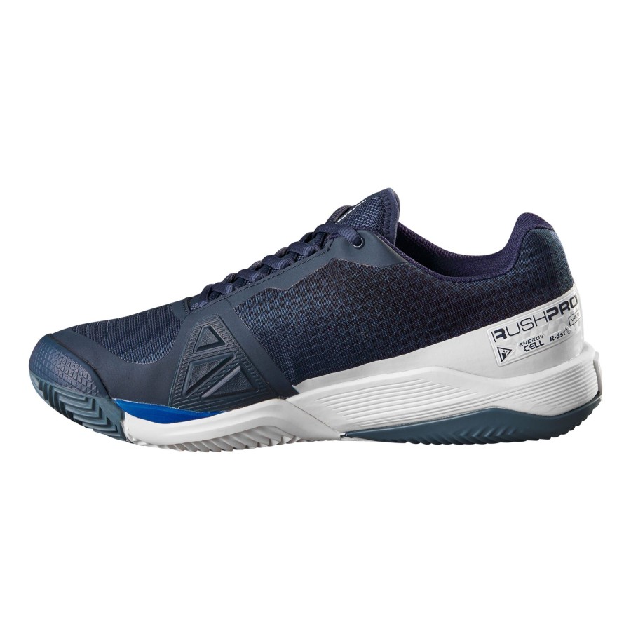 Tennisschoenen Wilson | Rush Pro 4.0 Gravelschoen Heren Donkerblauw, Wit