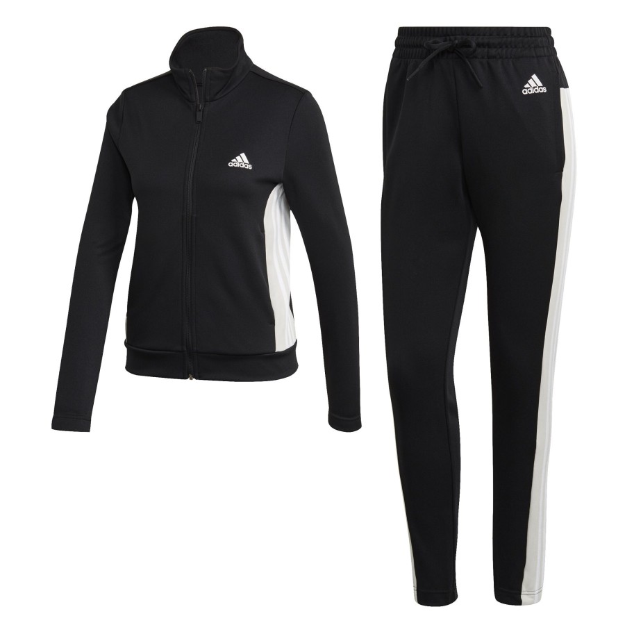 Tenniskleding adidas | Teamsports Trainingspak Dames Zwart, Wit