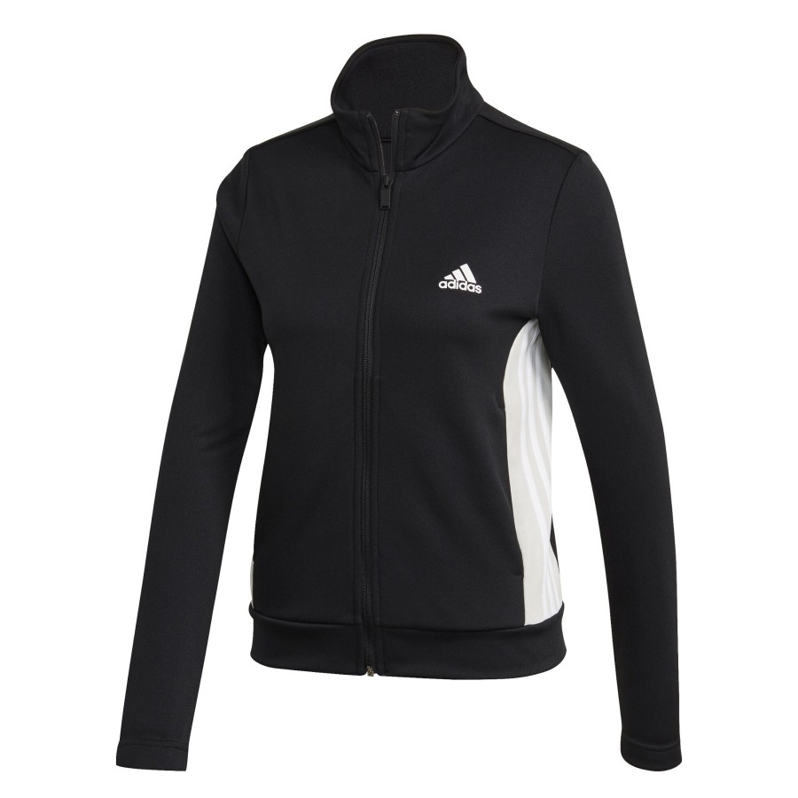 Tenniskleding adidas | Teamsports Trainingspak Dames Zwart, Wit