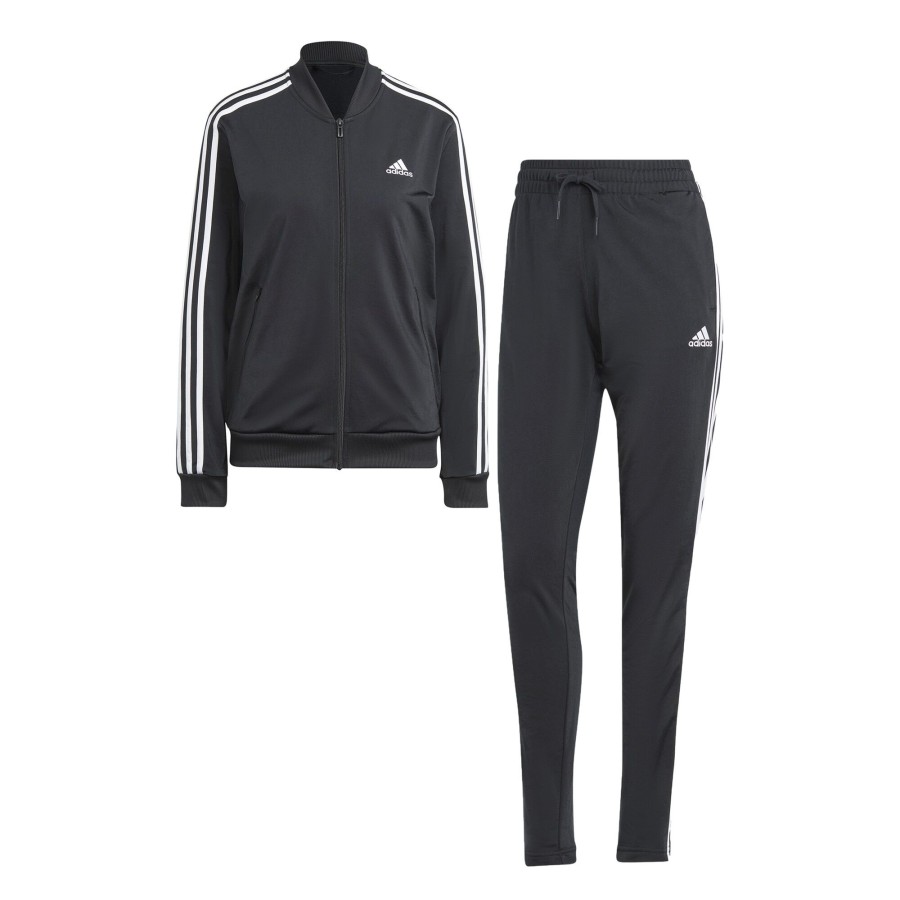 Tenniskleding adidas | 3 Stripes Trainingspak Dames Zwart, Wit