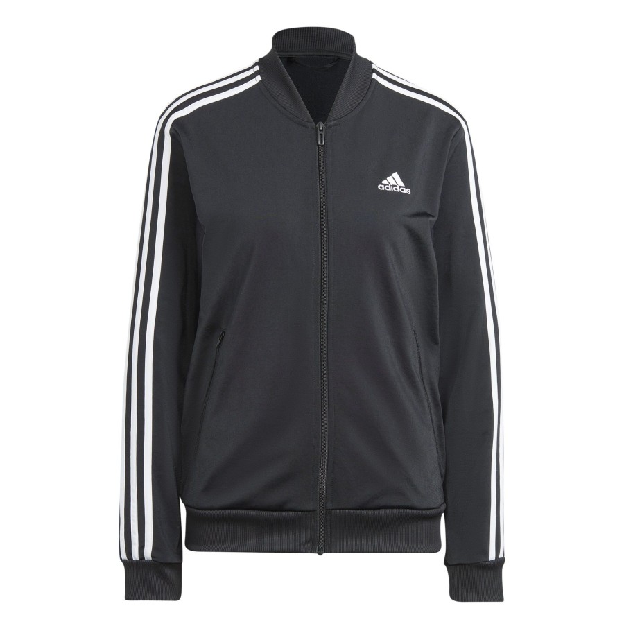 Tenniskleding adidas | 3 Stripes Trainingspak Dames Zwart, Wit