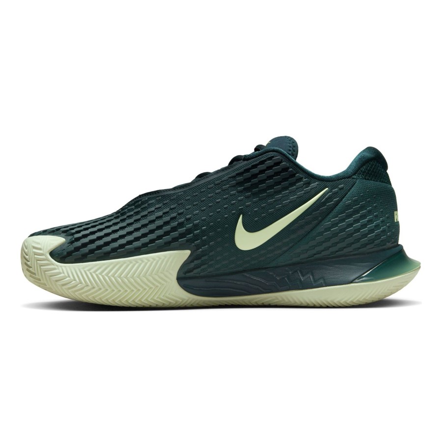 Tennisschoenen Nike | Court Vapor Cage 4 Rafa Gravelschoen Heren Donkergroen, Limoen