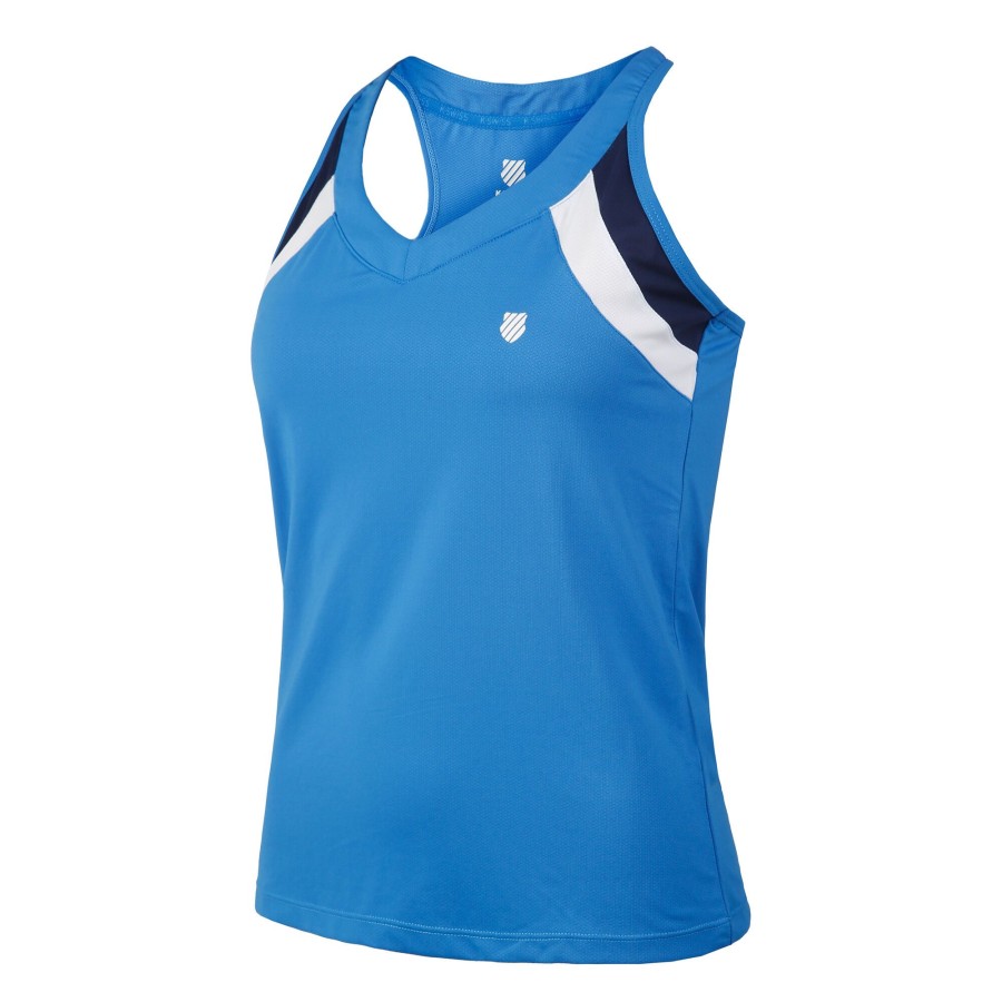 Tenniskleding K-Swiss | Core Team Tanktop Dames Blauw, Veelkleurig