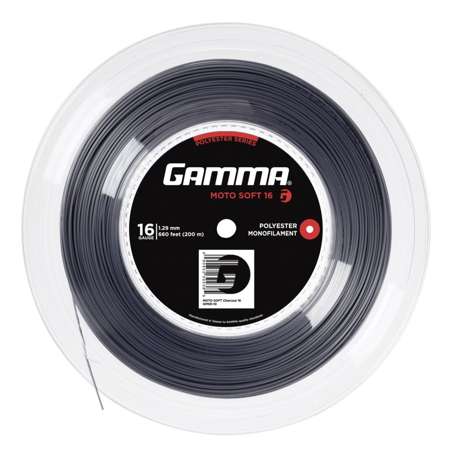 Tennissnaren Gamma | Moto Soft Charcoal Rol Snaren 200M