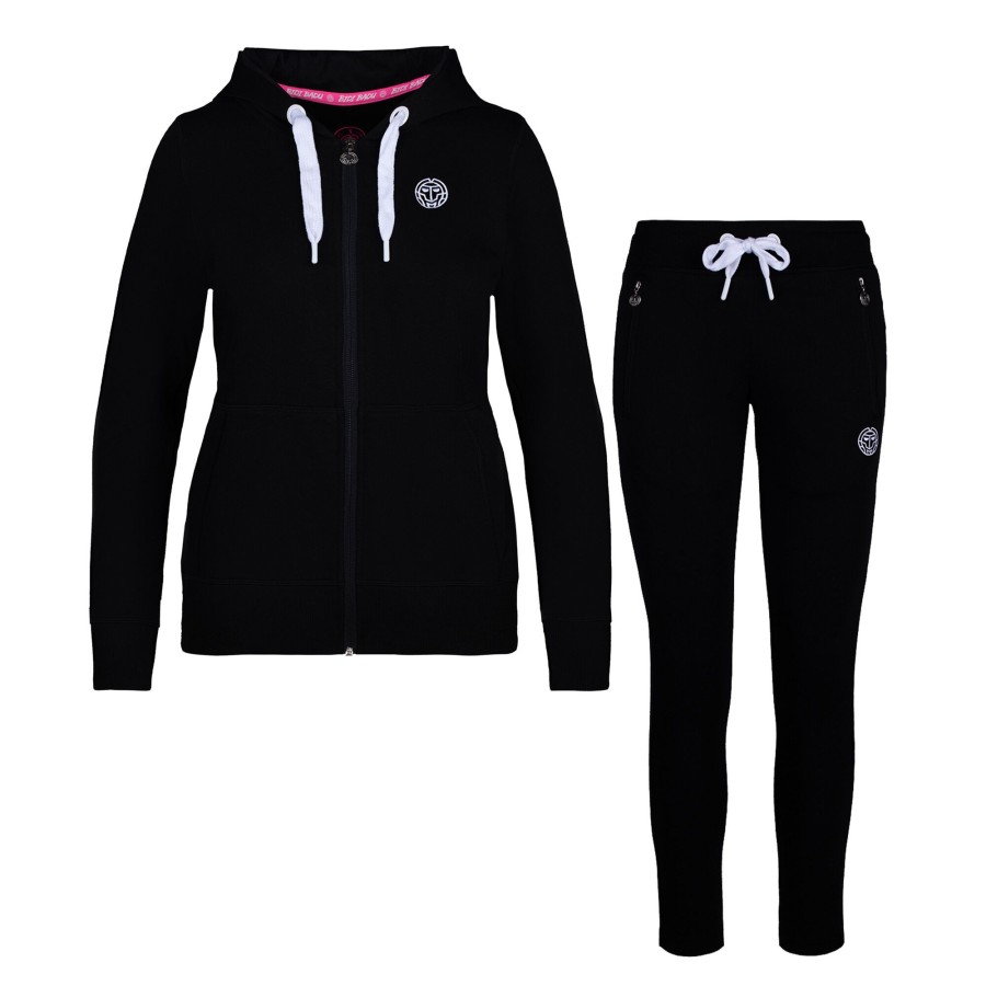 Tenniskleding BIDI BADU | Dalila Basic Trainingspak Dames Zwart, Wit