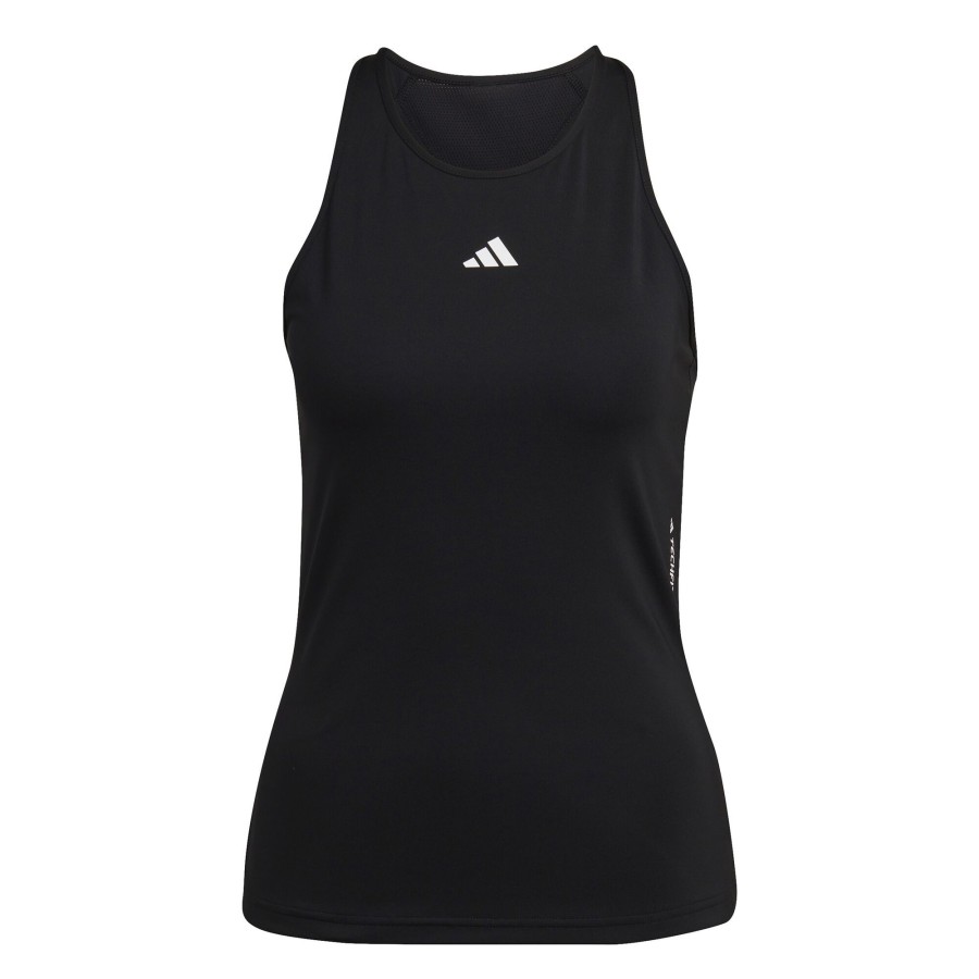 Tenniskleding adidas | Techfit Racerback Tanktop Dames Zwart