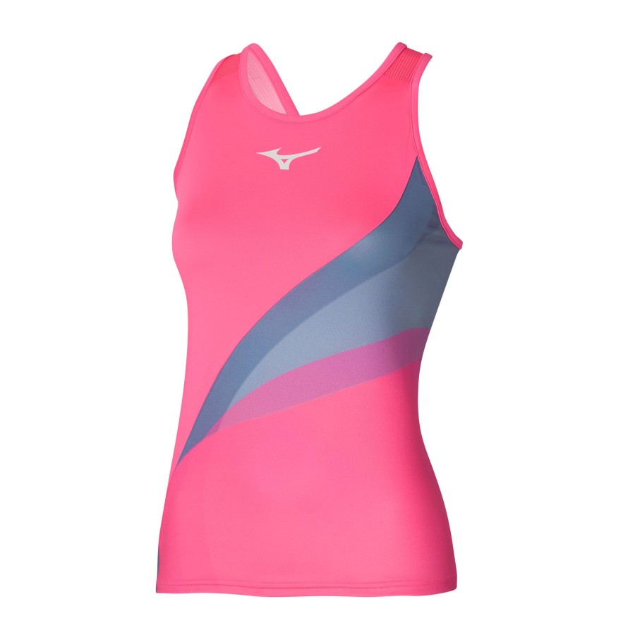 Tenniskleding Mizuno | Release Printed Tanktop Dames Pink, Veelkleurig