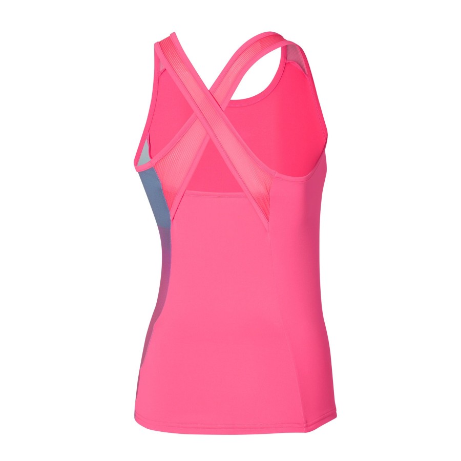 Tenniskleding Mizuno | Release Printed Tanktop Dames Pink, Veelkleurig