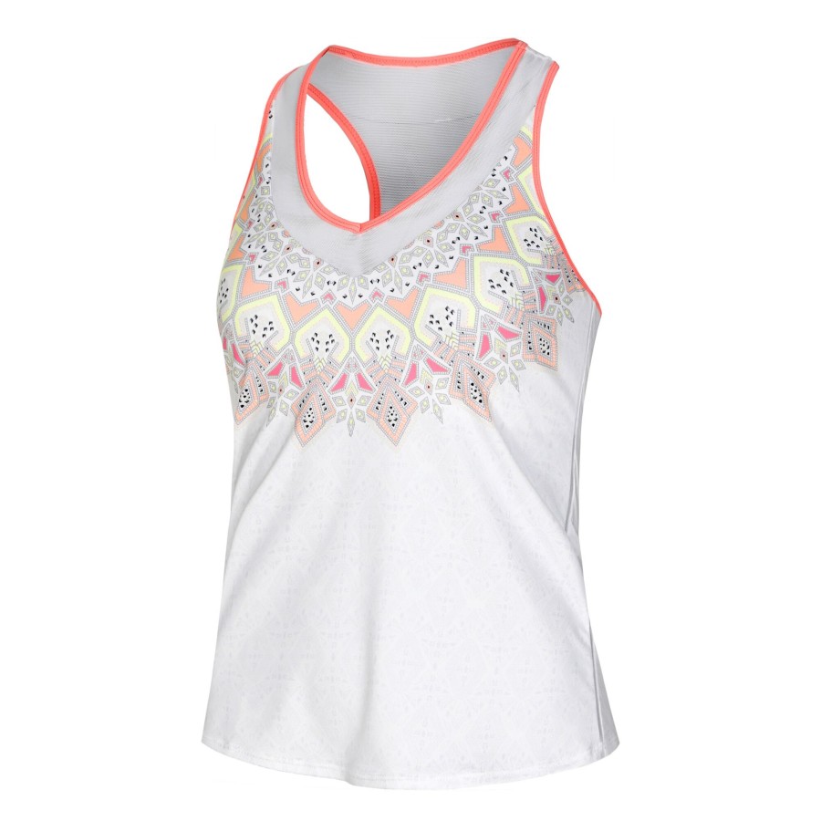 Tenniskleding Lucky in Love | Geo Grande With Bra Tanktop Dames Wit, Veelkleurig