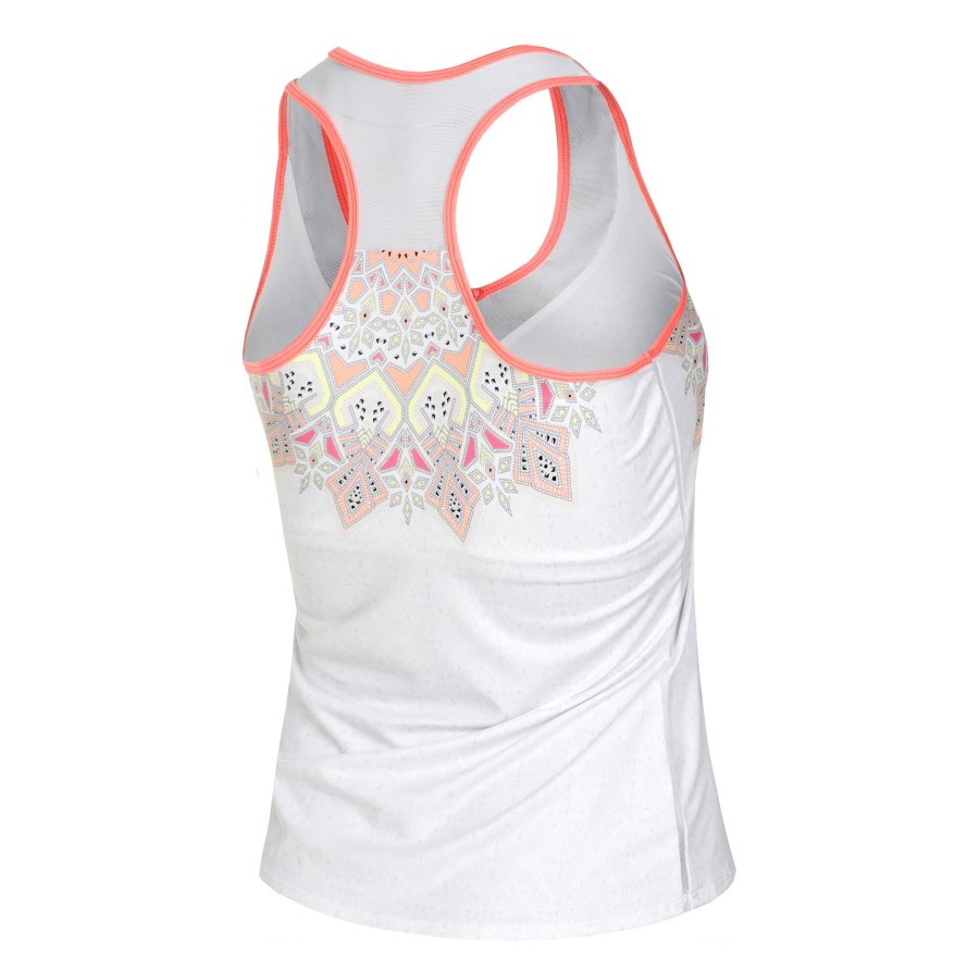 Tenniskleding Lucky in Love | Geo Grande With Bra Tanktop Dames Wit, Veelkleurig