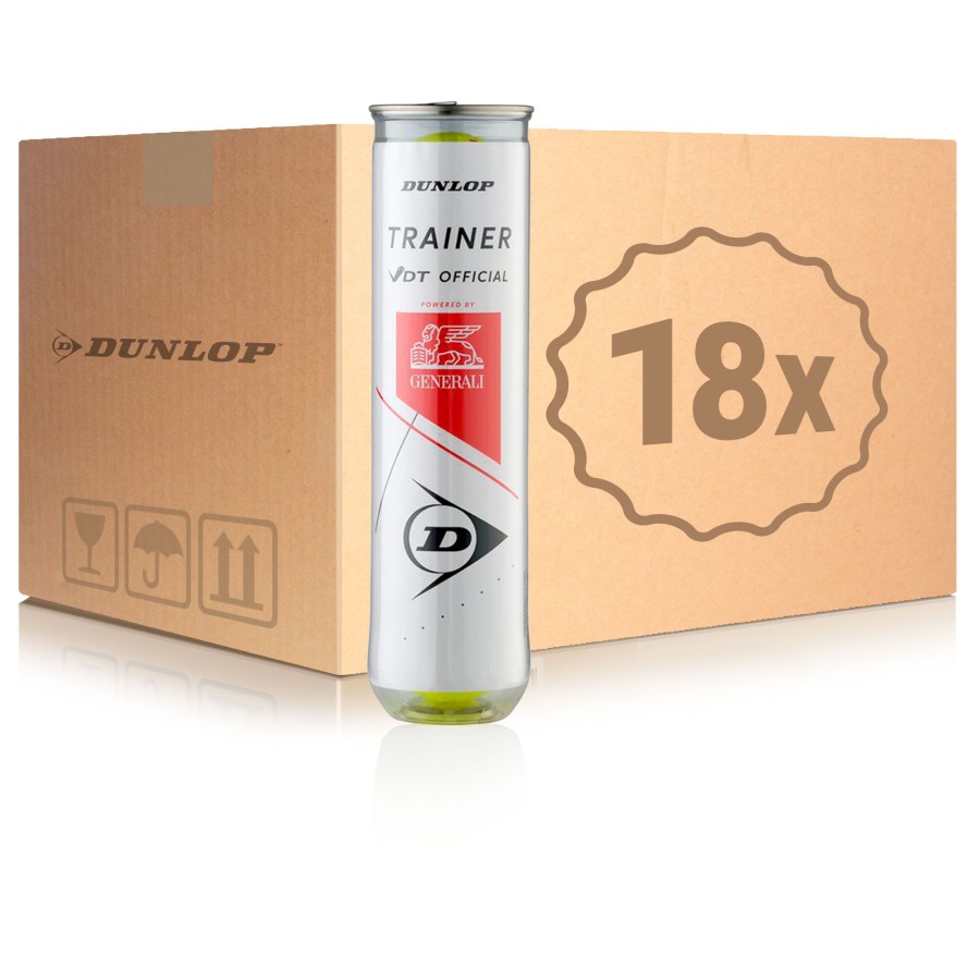 Tennisballen Dunlop | Dunlop Trainer 18X Verpakking 4 Stuks