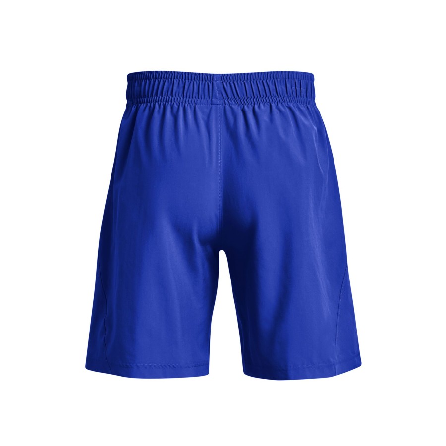 Tenniskleding Under Armour | Woven Graphic Wordmark Shorts Heren Blauw