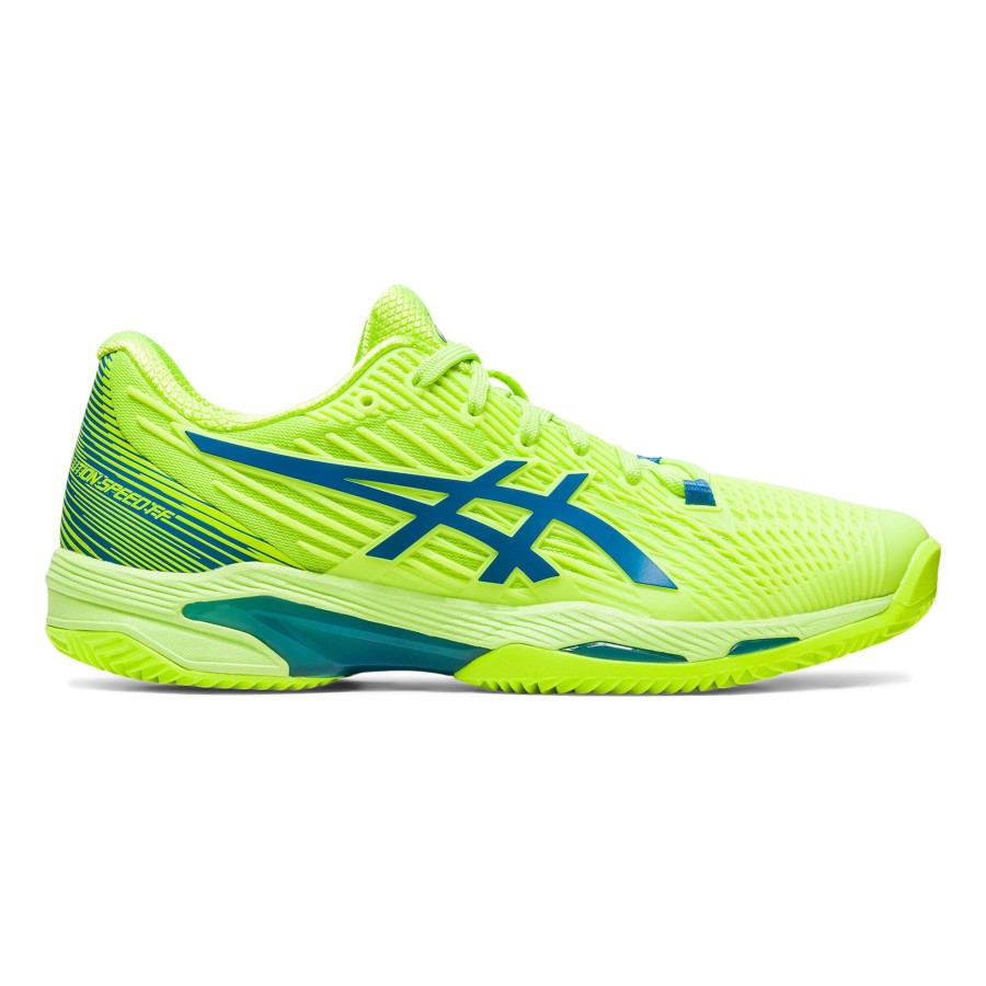 Tennisschoenen ASICS | Solution Speed Ff 2 Gravelschoen Dames Neongroen, Blauw