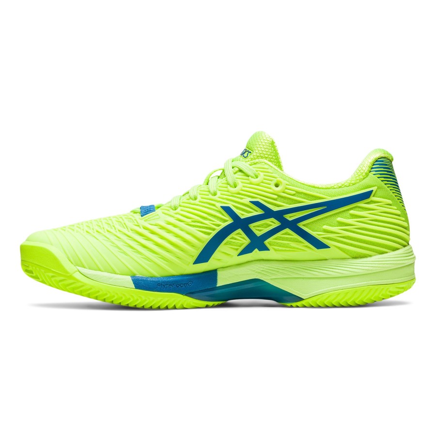 Tennisschoenen ASICS | Solution Speed Ff 2 Gravelschoen Dames Neongroen, Blauw