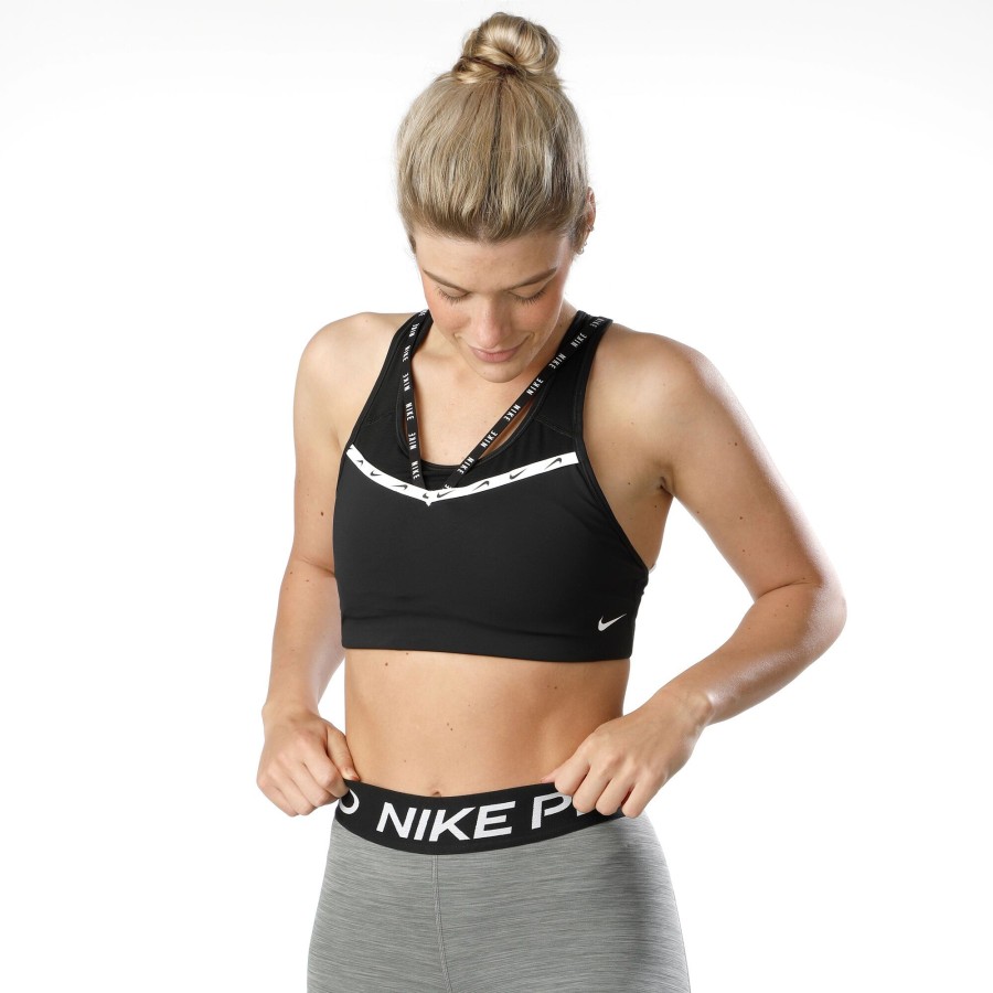 Tenniskleding Nike | Dri-Fit Swoosh Strappy Logo Sport-Bh Dames