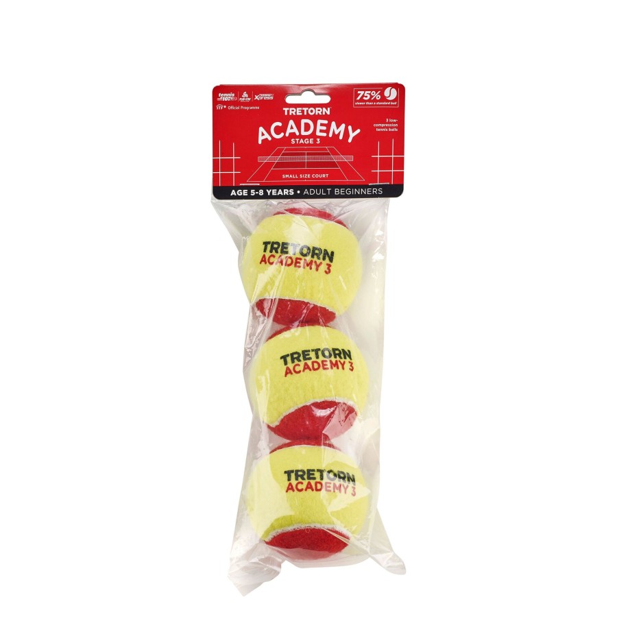 Tennisballen Tretorn | Academy Red Verpakking 3 Stuks