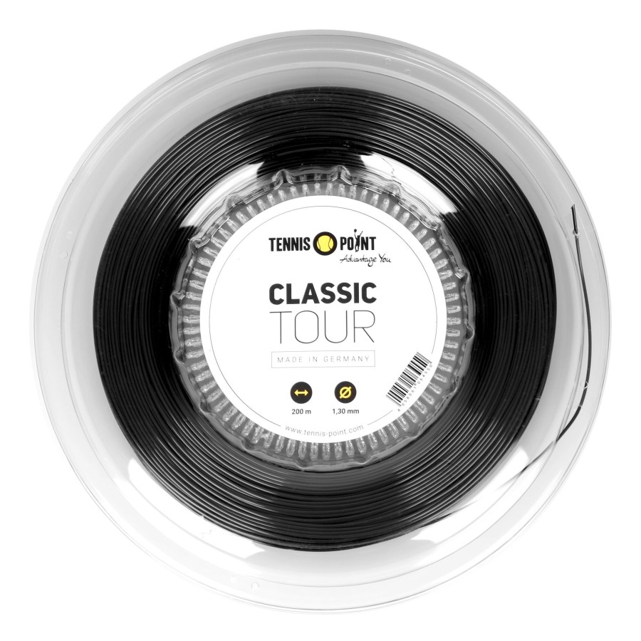 Tennissnaren Tennis-Point | Classic Tour Rol Snaren 200M Zwart